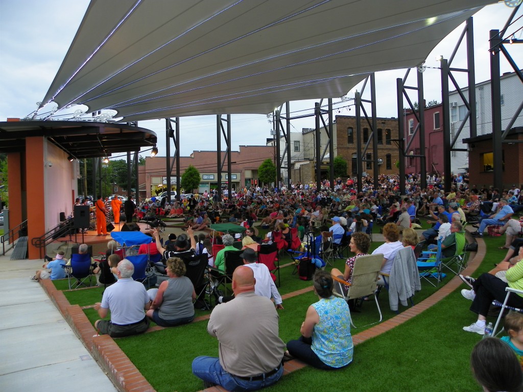 The AMP lawn shot Turf Amphitheater